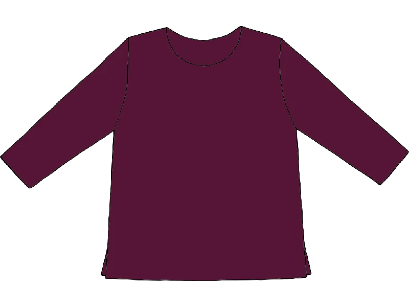 Plum 3/4 Sleeve Top