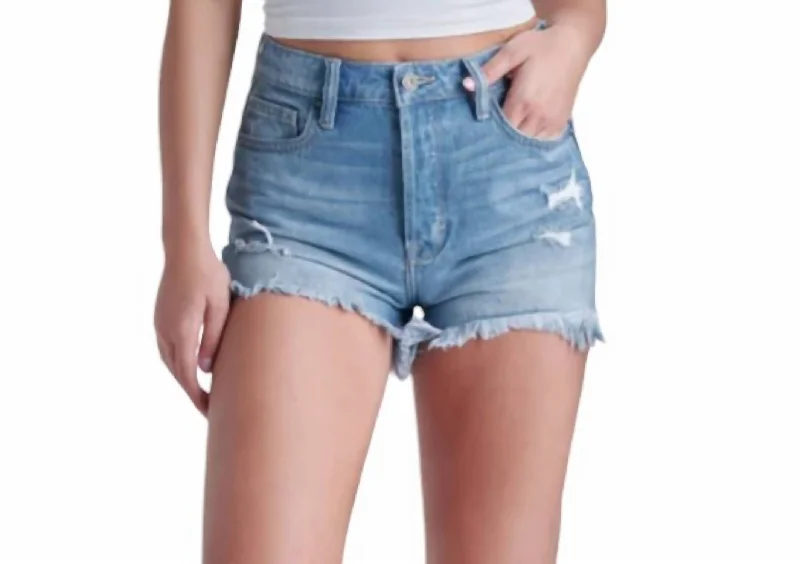 High Sofie Denim Short In Medium Light