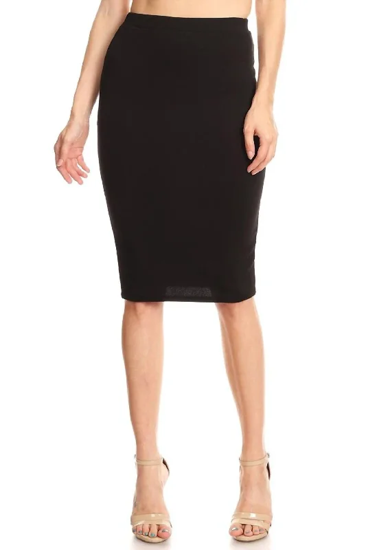 Pencil Skirt In Black