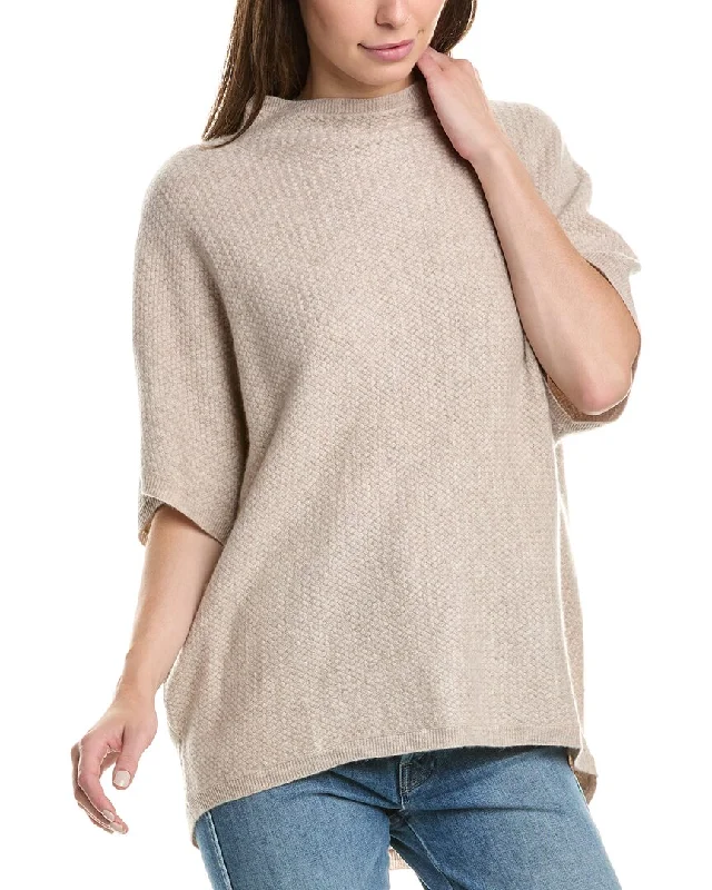 Forte Cashmere Textured Funnel Cashmere Popover