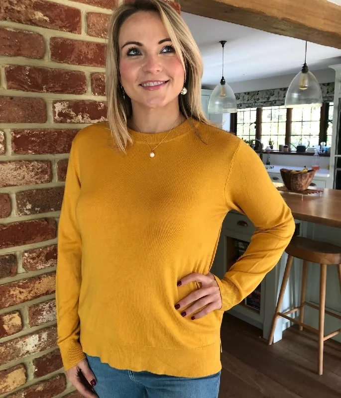 Mustard Classic Crew Neck Jumper