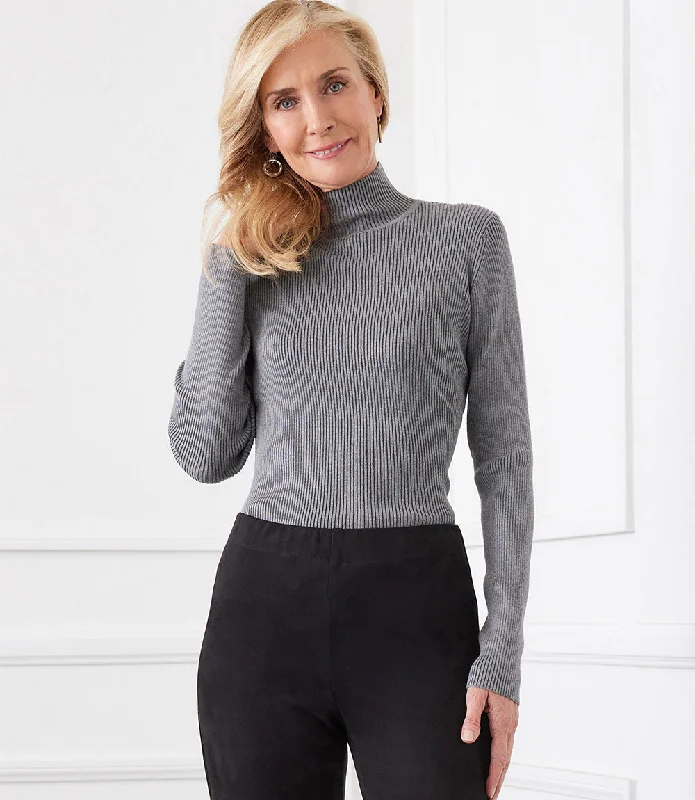 Ribbed Turtleneck Sweater