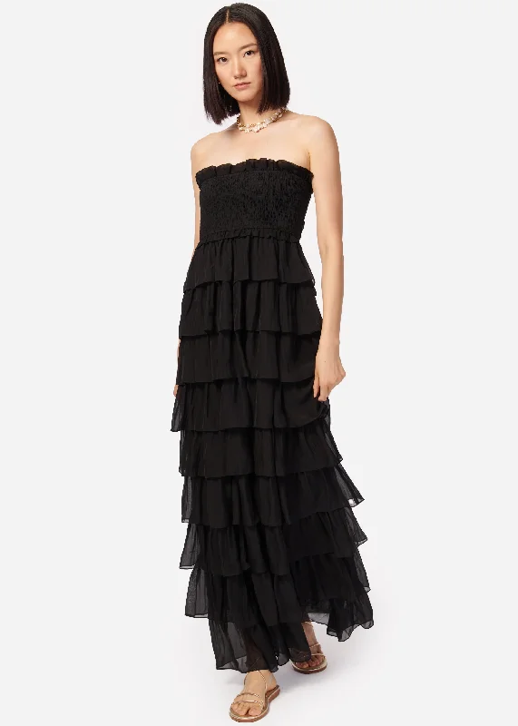 Stella Chiffon Gown Black