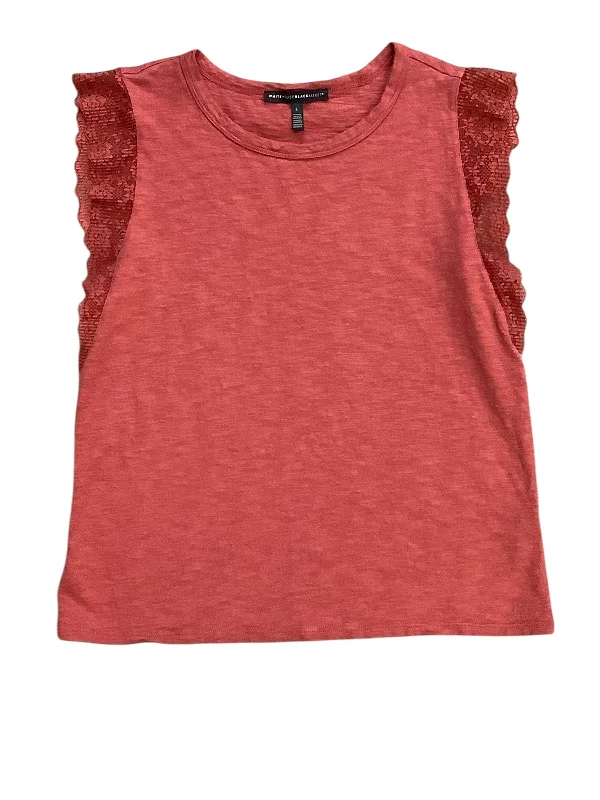 Top Sleeveless By White House Black Market In Red, Size: L