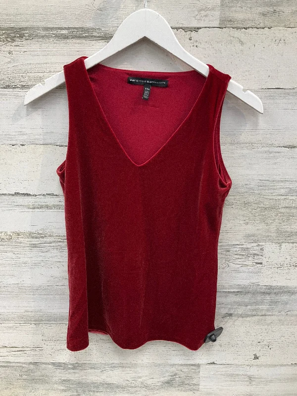 Top Sleeveless By White House Black Market In Red, Size: Xxs