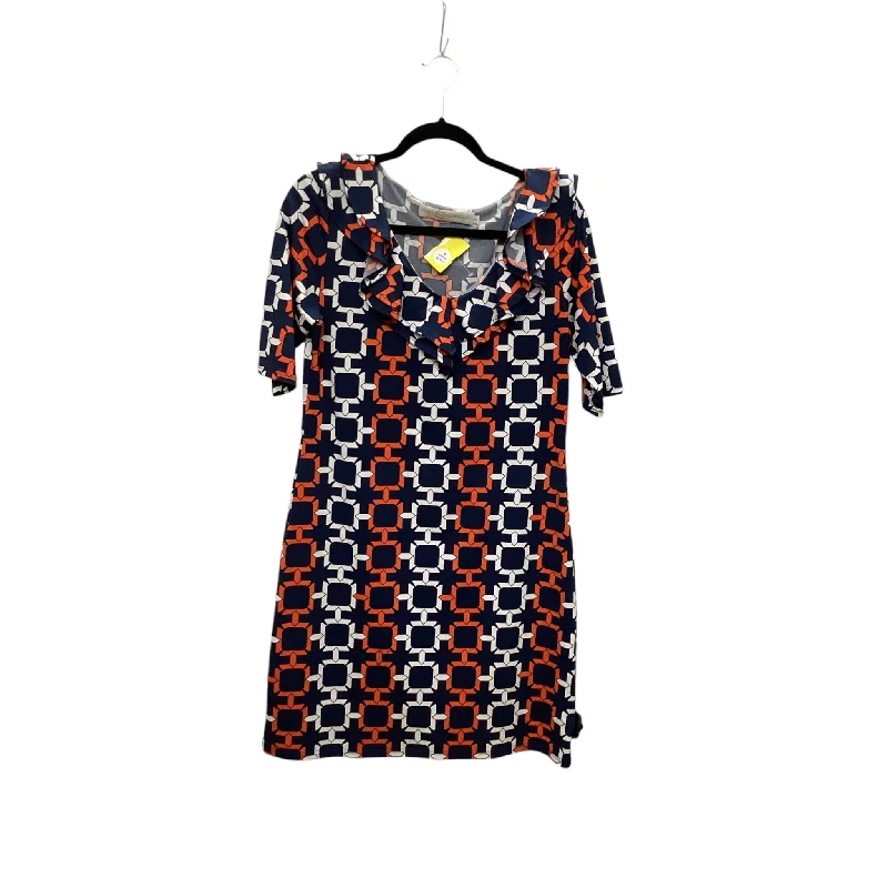 Dress Casual Short By Tracy Negoshian In Blue & Orange, Size: M