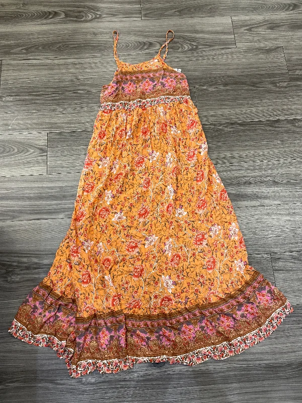 Multi-colored Dress Casual Maxi Clothes Mentor, Size L