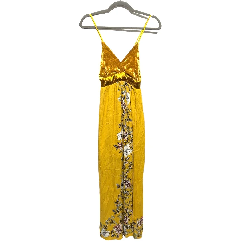 Yellow Dress Casual Maxi Wonderly, Size S