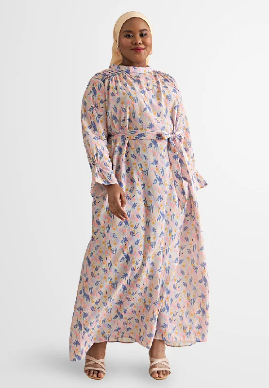 Jayana Floral Print Jubah Dress