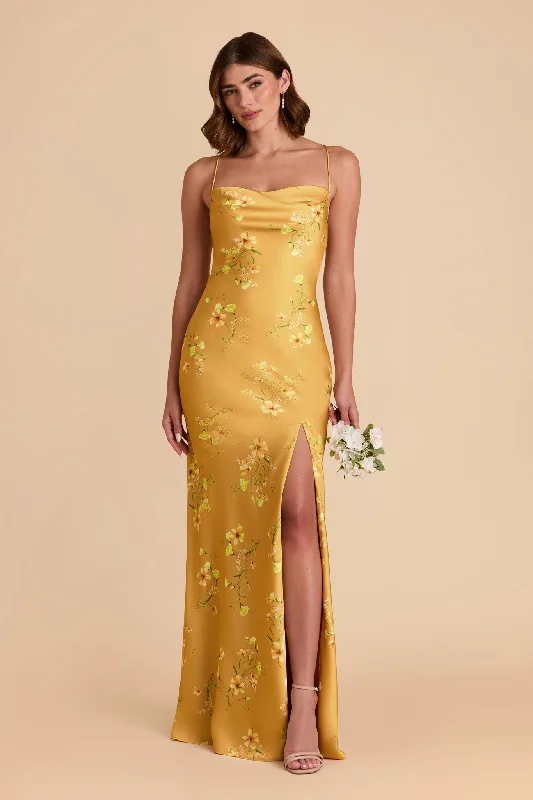 Olivia Matte Satin Dress - Marigold Le Fleur