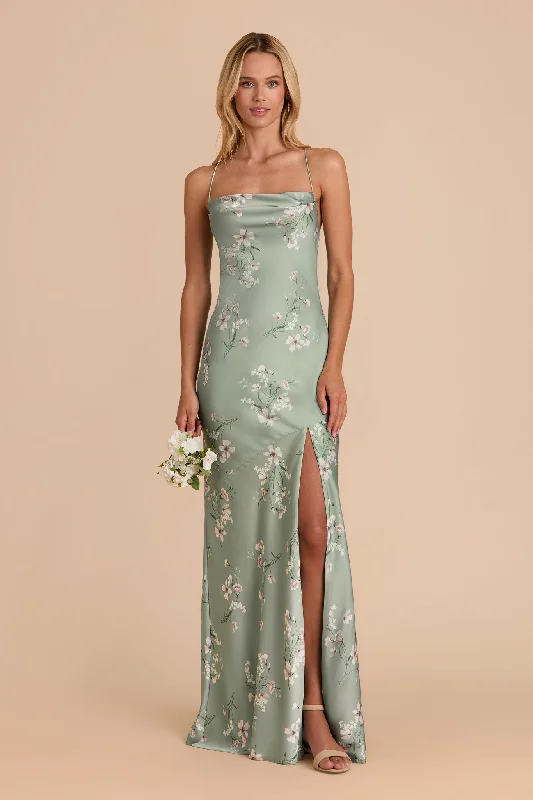 Olivia Matte Satin Dress - Sage Le Fleur