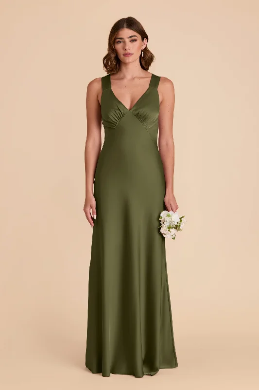 Veronica Matte Satin Dress - Martini